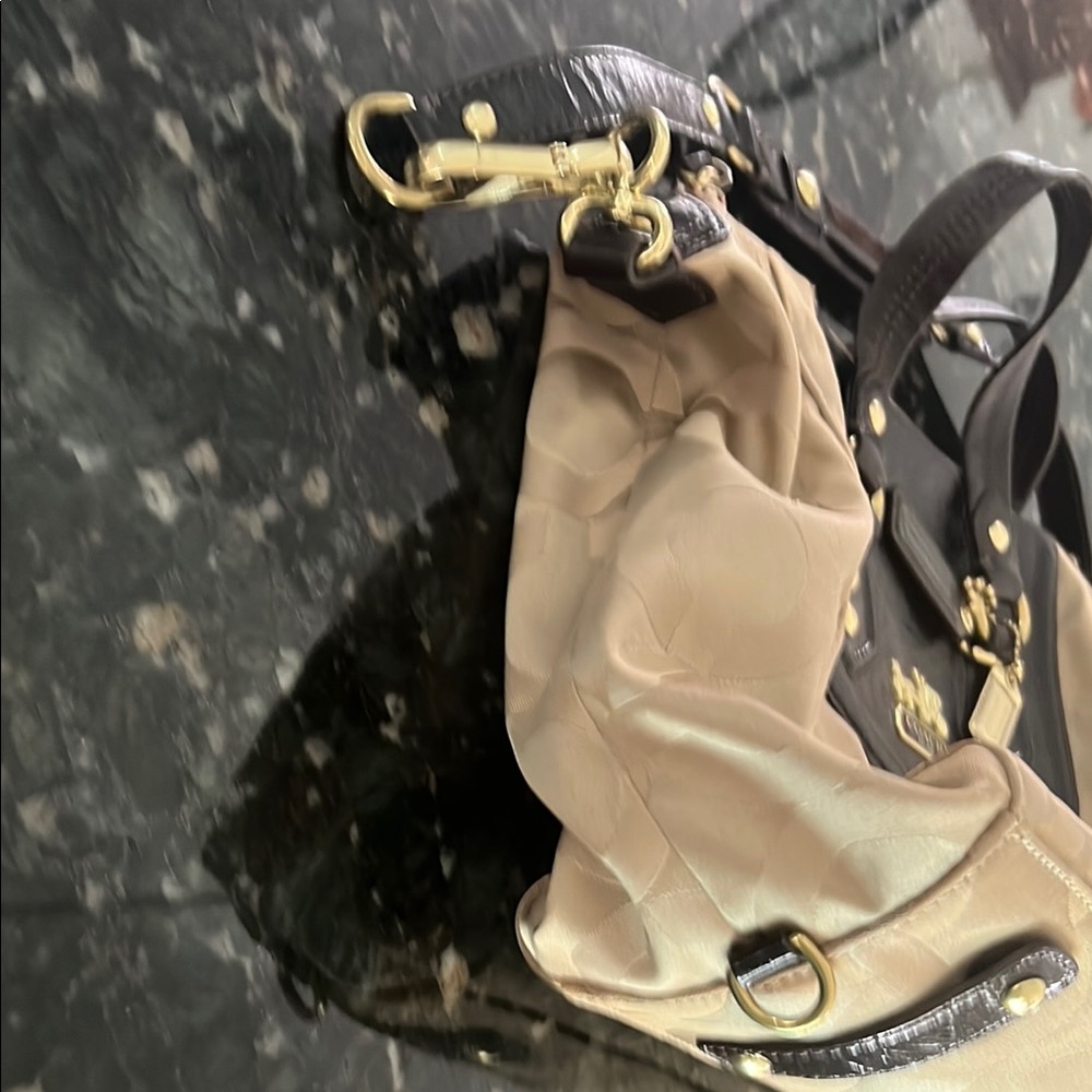 Coach Cream and Brown Satchel with Luxurious Design - Picture 3 of 11